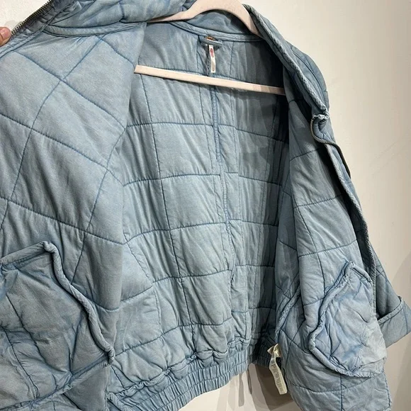 Free People Light Blue Quilted Jacket - Picture 5 of 16